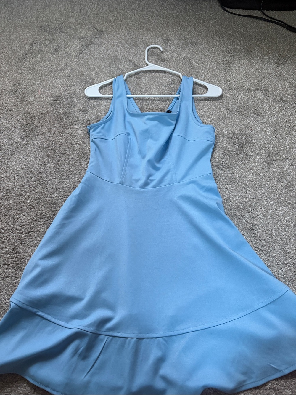 Fancyinn Sky Blue Sleeveless Scoop Neck Dress